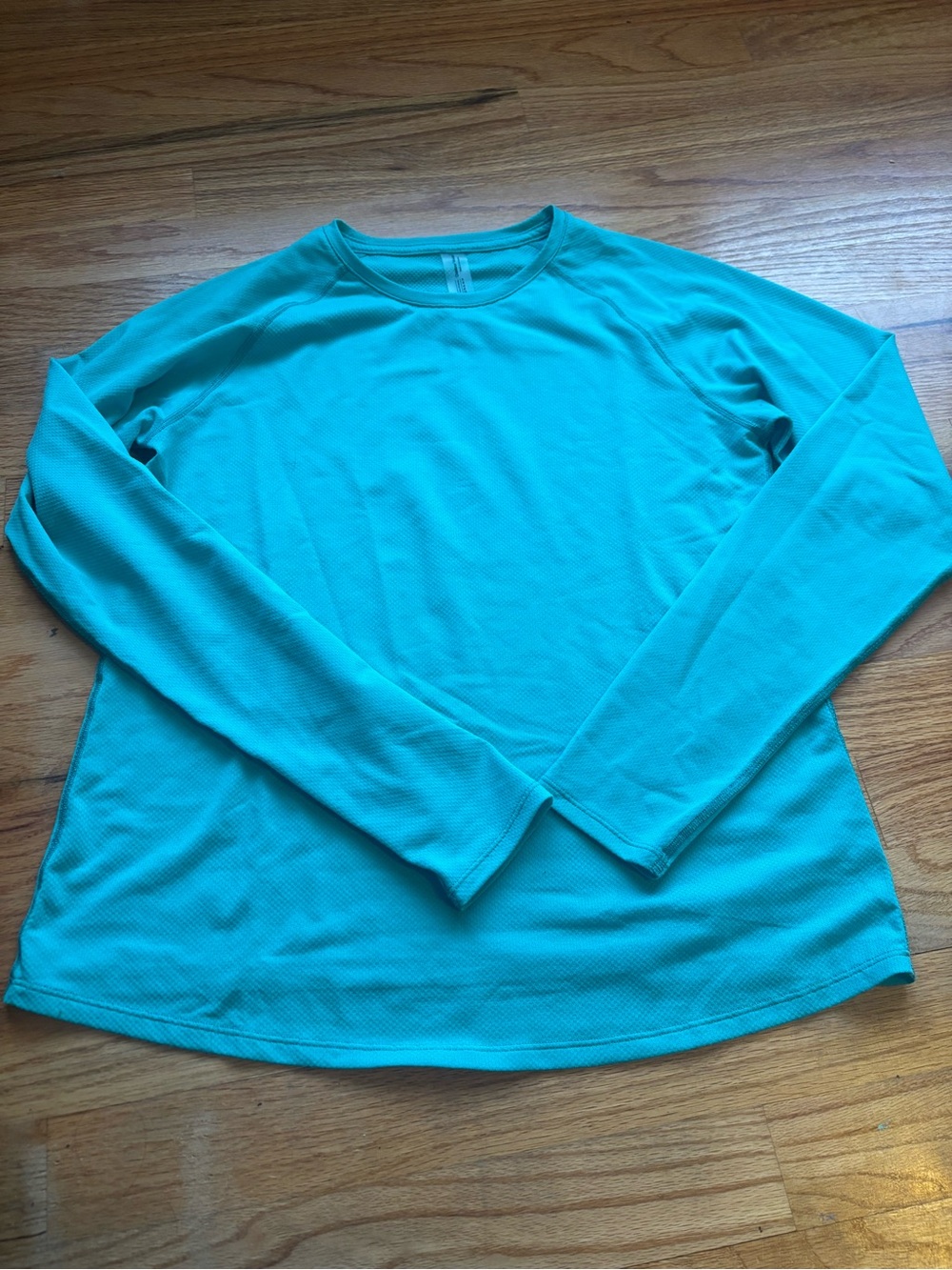 Outdoor Voices Long Sleeve Crew Neck Top in Teal